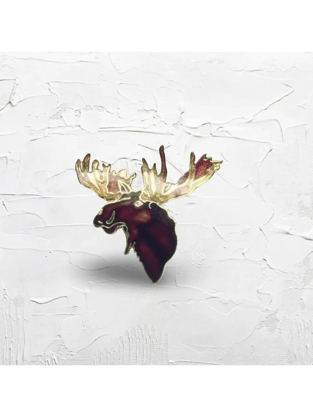 7250. Weird Moose Head Enamel Pin